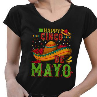 Happy Cinco De Mayo V2 Women V-Neck T-Shirt - Monsterry