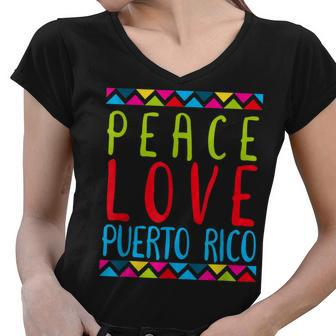 Happy Hispanic Heritage Month Celebrate Hispanic Puerto Women V-Neck T-Shirt - Thegiftio UK