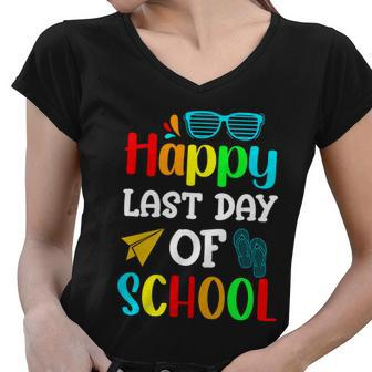 Happy Last Day Of School Cool Gift V2 Women V-Neck T-Shirt - Monsterry