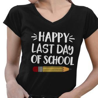 Happy Last Day Of School Summer Break 2022 Meaningful Gift Women V-Neck T-Shirt - Monsterry