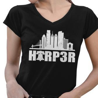Harper Philly Baseball Women V-Neck T-Shirt - Monsterry CA