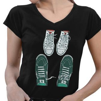 Heartstopper Shoes Lover Women V-Neck T-Shirt - Monsterry DE