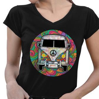 Hippy Van Women V-Neck T-Shirt - Monsterry UK