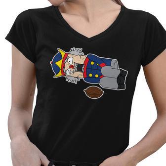 Hit In The Nutcracker Christmas Women V-Neck T-Shirt - Monsterry DE