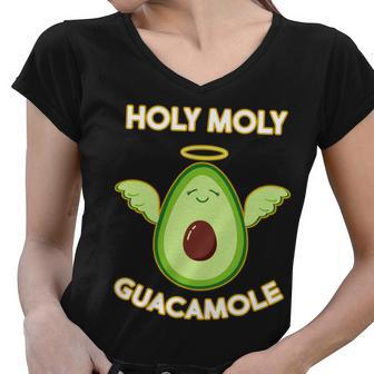 Holy Moly Guacamole Women V-Neck T-Shirt - Monsterry