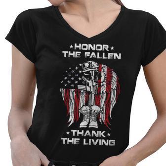 Honor The Fallen Women V-Neck T-Shirt - Monsterry AU