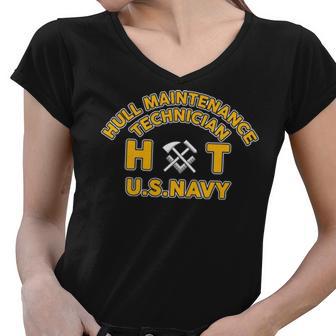 Hull Maintenance Technician Ht Women V-Neck T-Shirt - Monsterry