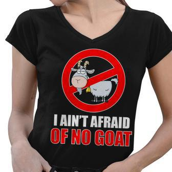 I Aint Afraid Of No Goat Chicago Tshirt Women V-Neck T-Shirt - Monsterry AU