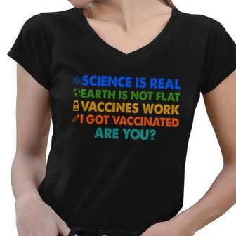 I Got Vaccinated Are You Vaccine Shot Tshirt Women V-Neck T-Shirt - Monsterry UK