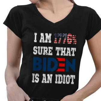 Im 1776 Sure Biden Is An Idiot Apparel Women V-Neck T-Shirt - Monsterry DE