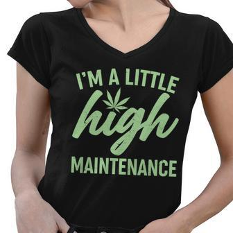 Im A Little High Maintenance Tshirt Women V-Neck T-Shirt - Monsterry UK