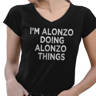 Im Alonzo Doing Alonzo Things Women V-Neck T-Shirt - Thegiftio UK