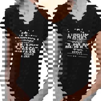 Im Harmony Doing Harmony Things Women V-Neck T-Shirt - Monsterry
