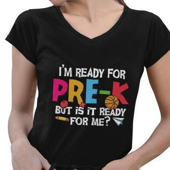 Im Ready For Pre_K Back To School Women V-Neck T-Shirt - Monsterry