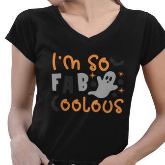 Im So Fab Coolous Halloween Quote Women V-Neck T-Shirt - Monsterry AU