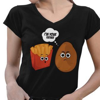 Im Your Father Potato And Fries Tshirt Women V-Neck T-Shirt - Monsterry