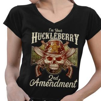 Im Your Huckleberry 2Nd Amendment Tshirt Women V-Neck T-Shirt - Monsterry CA
