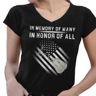 In Memory Of Many In Honor Of All Women V-Neck T-Shirt - Monsterry AU