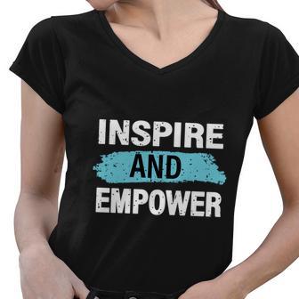 Inspire And Empower Women V-Neck T-Shirt - Monsterry DE