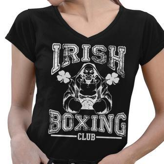 Irish Boxing Club Team Retro Tshirt Women V-Neck T-Shirt - Monsterry UK