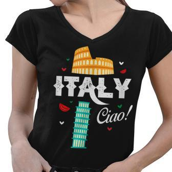 Italy Ciao Rome Roma Italia Italian Home Pride Women V-Neck T-Shirt - Thegiftio UK