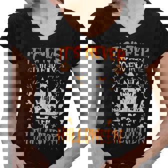 Its Never Too Early For Halloween Goth Halloween Funny Women V-Neck T-Shirt - Thegiftio UK