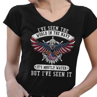 Ive Seen The World Women V-Neck T-Shirt - Monsterry