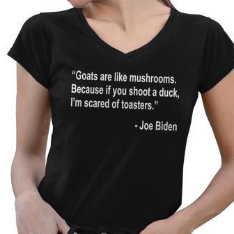 Joe Biden Funny Quote Tshirt Women V-Neck T-Shirt - Monsterry