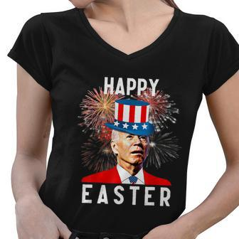 Joe Biden Happy Easter For Funny 4Th Of July V5 Women V-Neck T-Shirt - Monsterry CA