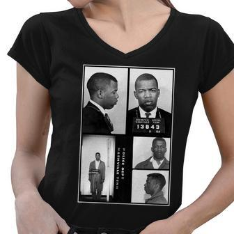 John Lewis Mug Shots Civil Rights Leader Tshirt Women V-Neck T-Shirt - Monsterry
