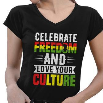 Juneteenth Freedom Day Black History Emancipation Day Gift Women V-Neck T-Shirt - Monsterry UK