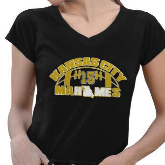 Kansas City Mahomes Football Fan Women V-Neck T-Shirt - Monsterry AU