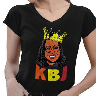 Ketanji Brown Jackson Retro Kbj Crown Tshirt Women V-Neck T-Shirt - Monsterry AU