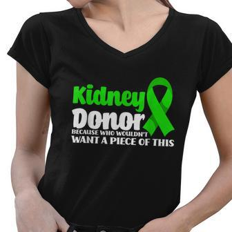 Kidney Donor Transplant Funny Get Well Surgery Kidney Donors Women V-Neck T-Shirt - Thegiftio UK