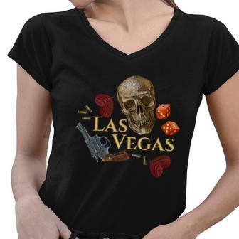 Las Vegas Sin City Women V-Neck T-Shirt - Monsterry DE