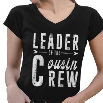 Leader Of The Cousin Crew Gift Women V-Neck T-Shirt - Monsterry DE