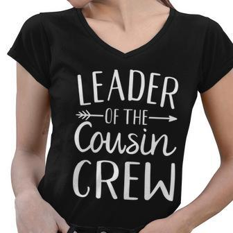 Leader Of The Cousin Crew Meaningful Gift Women V-Neck T-Shirt - Monsterry AU