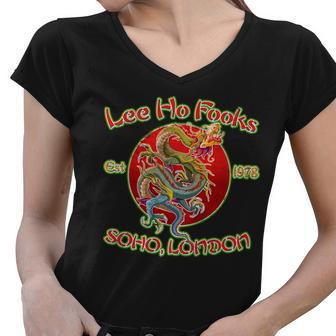 Lee Ho Fooks Soho London Est 1978 Tshirt Women V-Neck T-Shirt - Monsterry