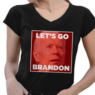 Lets Go Brandon Joe Apparel Tshirt Women V-Neck T-Shirt - Monsterry