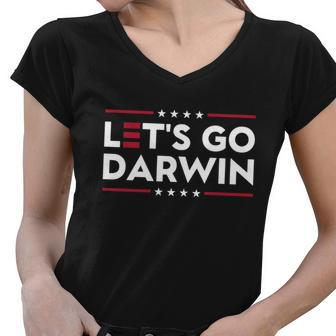 Lets Go Darwin Lets Go Darwin Women V-Neck T-Shirt - Monsterry DE