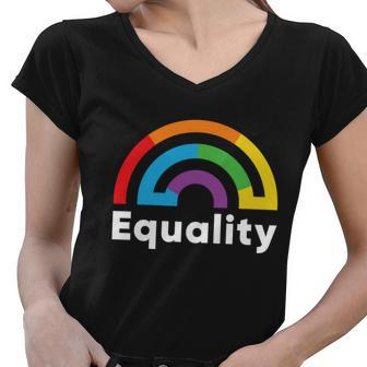 Lgbt Equality Rainbow Pride Month Women V-Neck T-Shirt - Monsterry DE