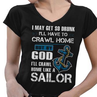 Like A Sailor Women V-Neck T-Shirt - Monsterry AU