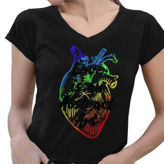 Love Is An Abstract Art Love Lgbt Gay Pride Lgbt Pride Month Graphic Design Printed Casual Daily Basic Women V-Neck T-Shirt - Thegiftio UK
