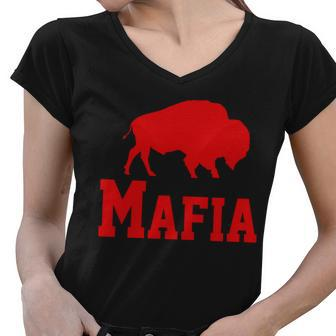 Mafia Buffalo Fan Tshirt Women V-Neck T-Shirt - Monsterry AU