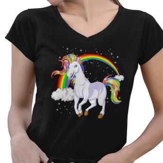 Magical Unicorn V2 Women V-Neck T-Shirt - Monsterry UK