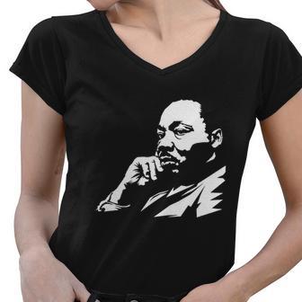 Martin Luther King Women V-Neck T-Shirt - Monsterry