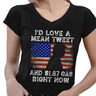 Mean Tweets And $187 Gas Shirts For Men Women Women V-Neck T-Shirt - Monsterry