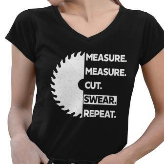 Measure Measure Cut Swear Tshirt Women V-Neck T-Shirt - Monsterry UK
