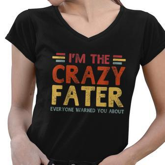 Mens Im The Crazy Fater Funny Best Grandpa Ever Fathers Day Graphic Design Printed Casual Daily Basic Women V-Neck T-Shirt - Thegiftio UK