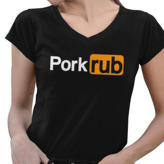 Mens Pork Rub Tshirt | Funny Bbq Shirt | Barbecue Tshirt Tshirt Women V-Neck T-Shirt - Monsterry CA